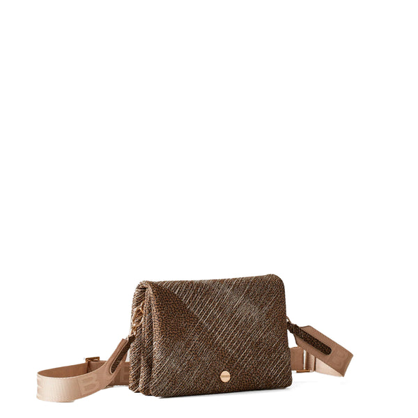 Borbonese - Mini Borsa a tracolla Graffiti OP Naturale Porridge - 920063AZ5 - OP/NATURALE/PORRIDGE