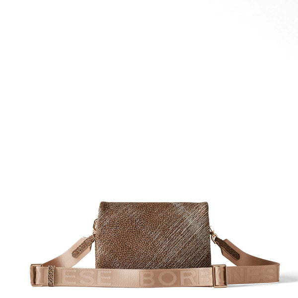 Borbonese - Mini Borsa a tracolla Graffiti OP Naturale Porridge - 920063AZ5 - OP/NATURALE/PORRIDGE