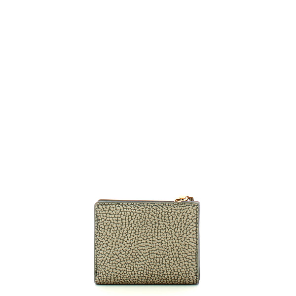 Borbonese - Portafoglio Small in tela rivestita Clay Grey - 920106AN0 - CLAY/GREY