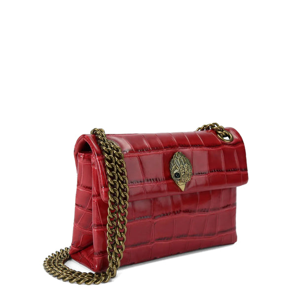Kurt Geiger - Kensington Bag Red Croc Mini Crossbody Bag - 4372850419 - RED/CROC