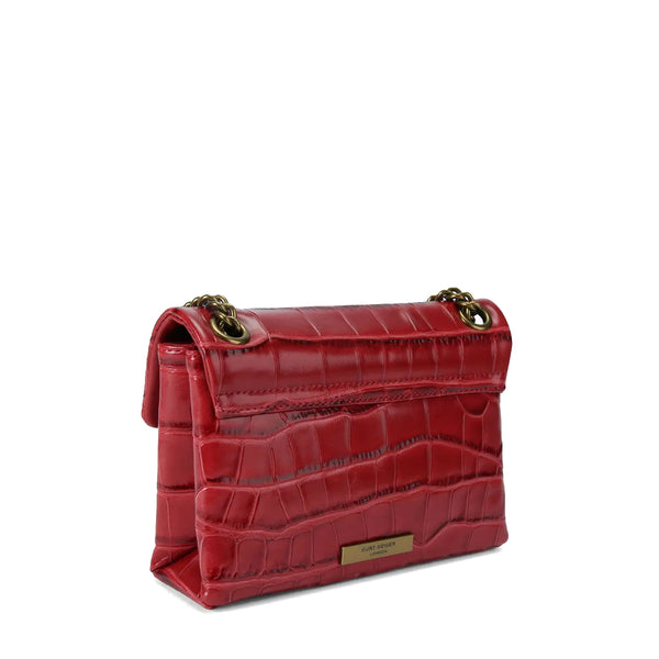Kurt Geiger - Kensington Bag Red Croc Mini Crossbody Bag - 4372850419 - RED/CROC