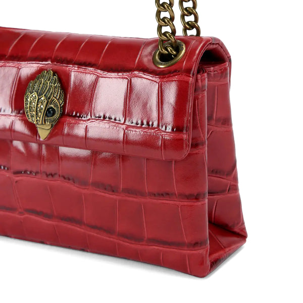 Kurt Geiger - Kensington Bag Red Croc Mini Crossbody Bag - 4372850419 - RED/CROC