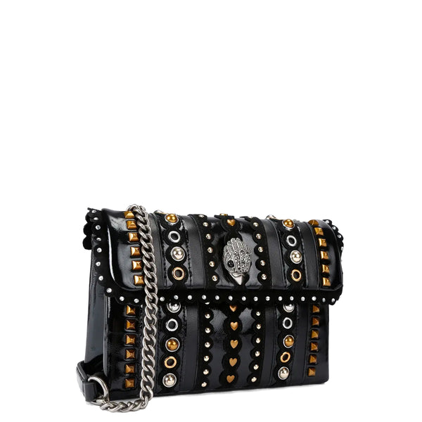 Kurt Geiger - Kensington Bag Medium Black Comb Crossbody Bag - 4697005019 - BLACK/COMB
