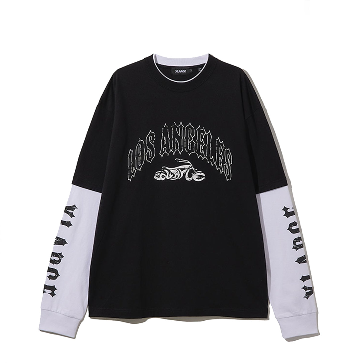 XLARGE - Maglia Motorcycle Layered Black - 201253011011 - BLACK