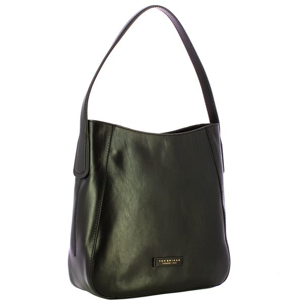 The Bridge - Hobo bag Maddalena - 44162101 - NERO/ABB./ORO