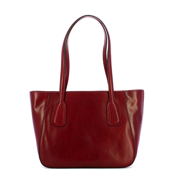 The Bridge - Shopping Bag Maddalena piccola - 44160101 - CHIANTI/BORDEAUX/ABB./ORO