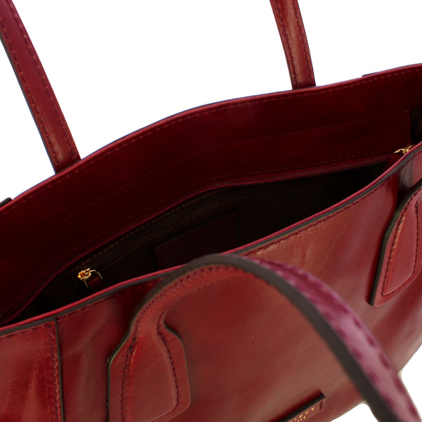 The Bridge - Shopping Bag Maddalena piccola - 44160101 - CHIANTI/BORDEAUX/ABB./ORO