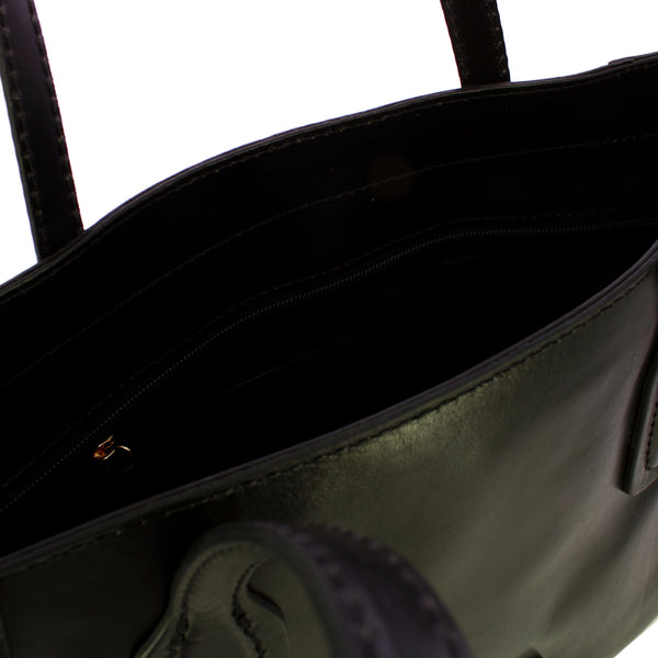 The Bridge - Shopping Bag Maddalena piccola - 44160101 - NERO/ABB./ORO
