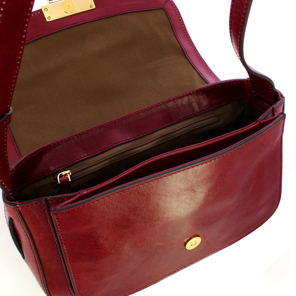 The Bridge - Borsa a spalla Benedetta - 44552201 - CHIANTI/BORDEAUX/ABB./ORO