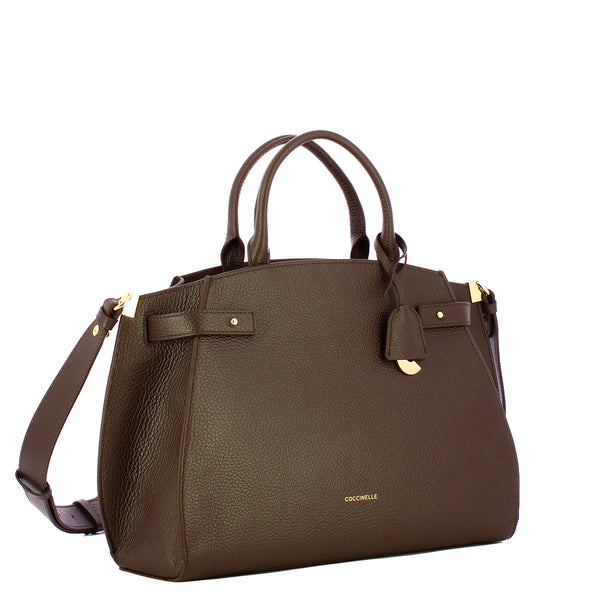 Coccinelle - Borsa a mano Kliche media Fondant Brown - EGP180280 - FONDANT/BROWN