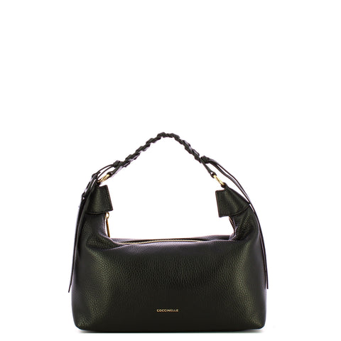 Coccinelle - Hobo bag piccola Rhea Noir - EDF130280 - NOIR/NOIR