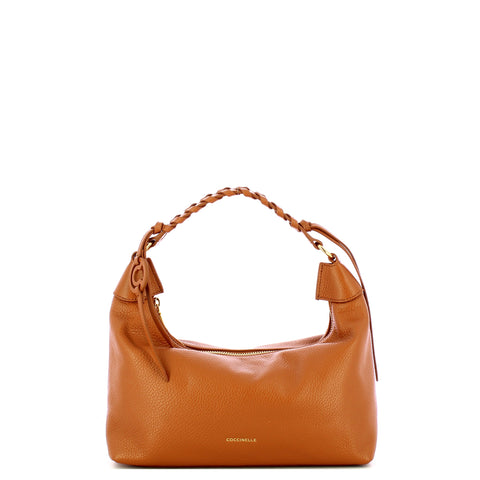 Coccinelle - Hobo bag piccola Rhea Cuir - EDF130280 - CUIR/CUIR