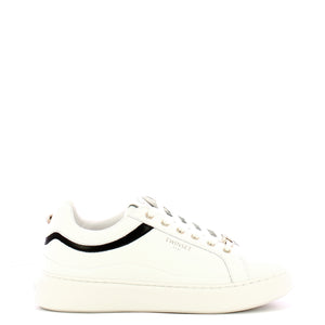 Twinset - Sneakers Donna in pelle Bianco Nero - 252TCP020 - BIC.OTTICO/NERO