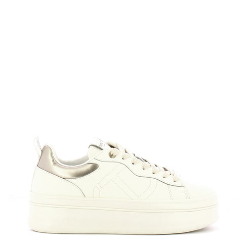 Twinset - Sneakers Donna in pelle Bianco Oro - 252TCP024 - BIC.OTTICO/ORO