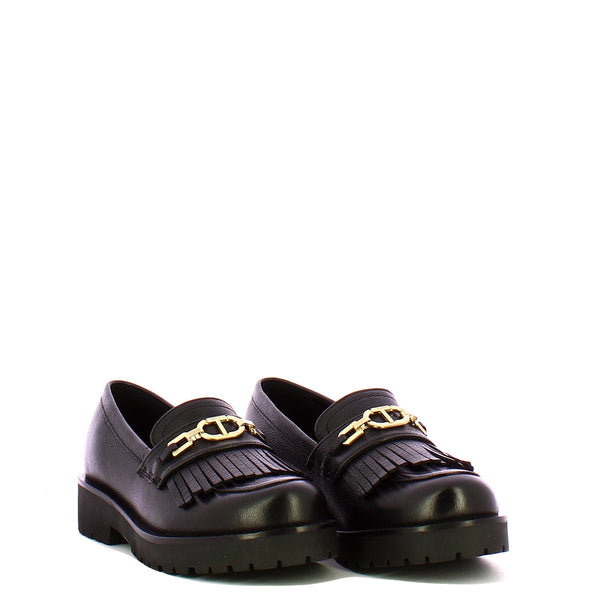 Twinset - Mocassino Donna in pelle Nero - 252TCP152 - NERO
