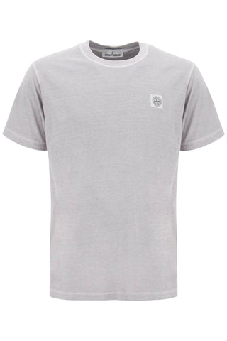 crew-neck t-shirt with logo patch 801523757 POLVERE