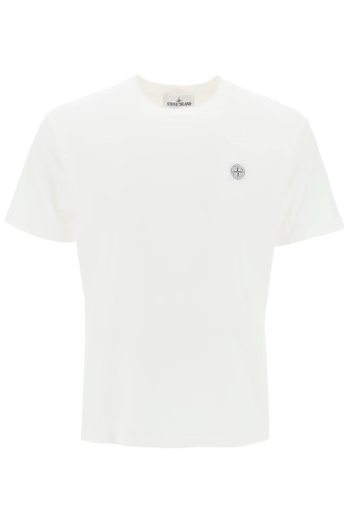 crew-neck t-shirt with logo patch 801523757 BIANCO