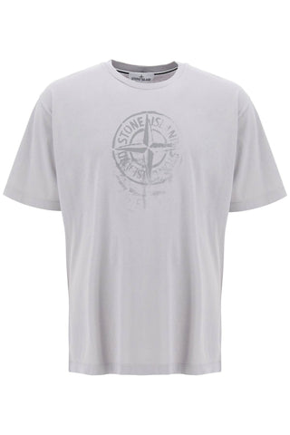 t-shirt with reflective print 80152RC87 POLVERE