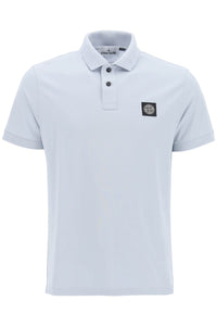 slim fit polo shirt with logo patch 80152SC17 CIELO