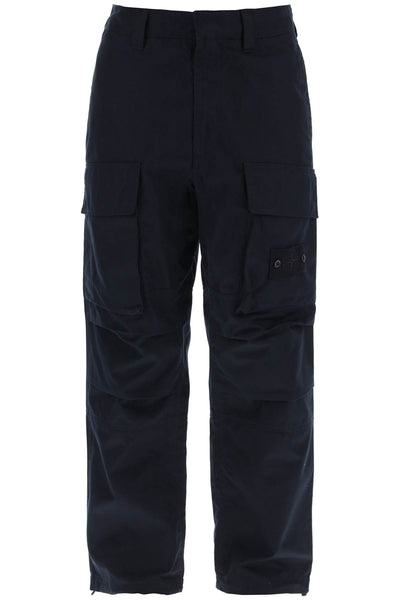 organic cotton ghost piece cargo pants. 8015309F1 BLEU