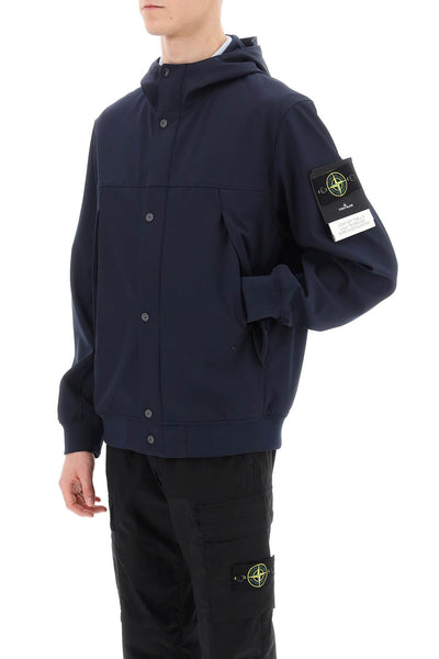 light soft shell-r hooded jacket 801540227 BLEU
