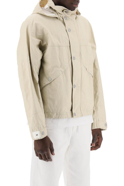"marina raw plated linen jacket with 8015418X1 ECRU