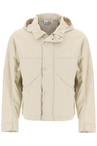 "marina raw plated linen jacket with 8015418X1 ECRU