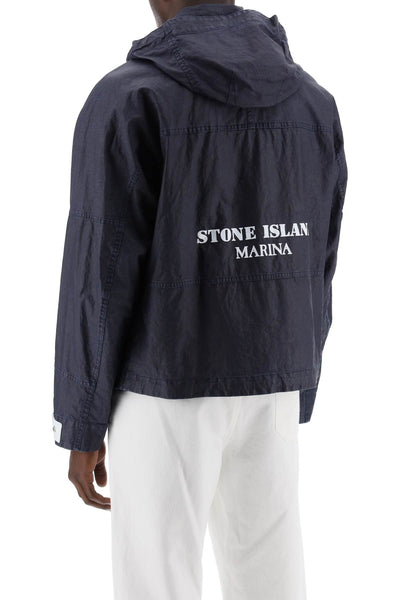 "marina raw plated linen jacket with 8015418X1 ROYAL