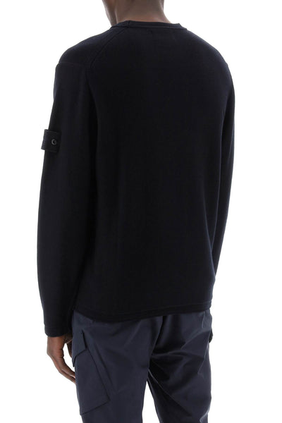 cotton and cashmere ghost piece pullover 8015539FA BLEU