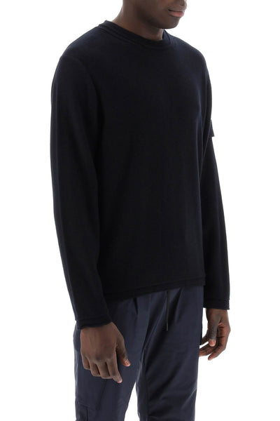 cotton and cashmere ghost piece pullover 8015539FA BLEU