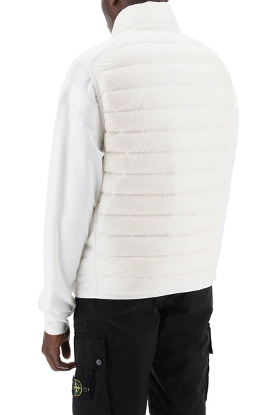 lightweight puffer vest in r-nylon down-tc 8015G0524 BIANCO