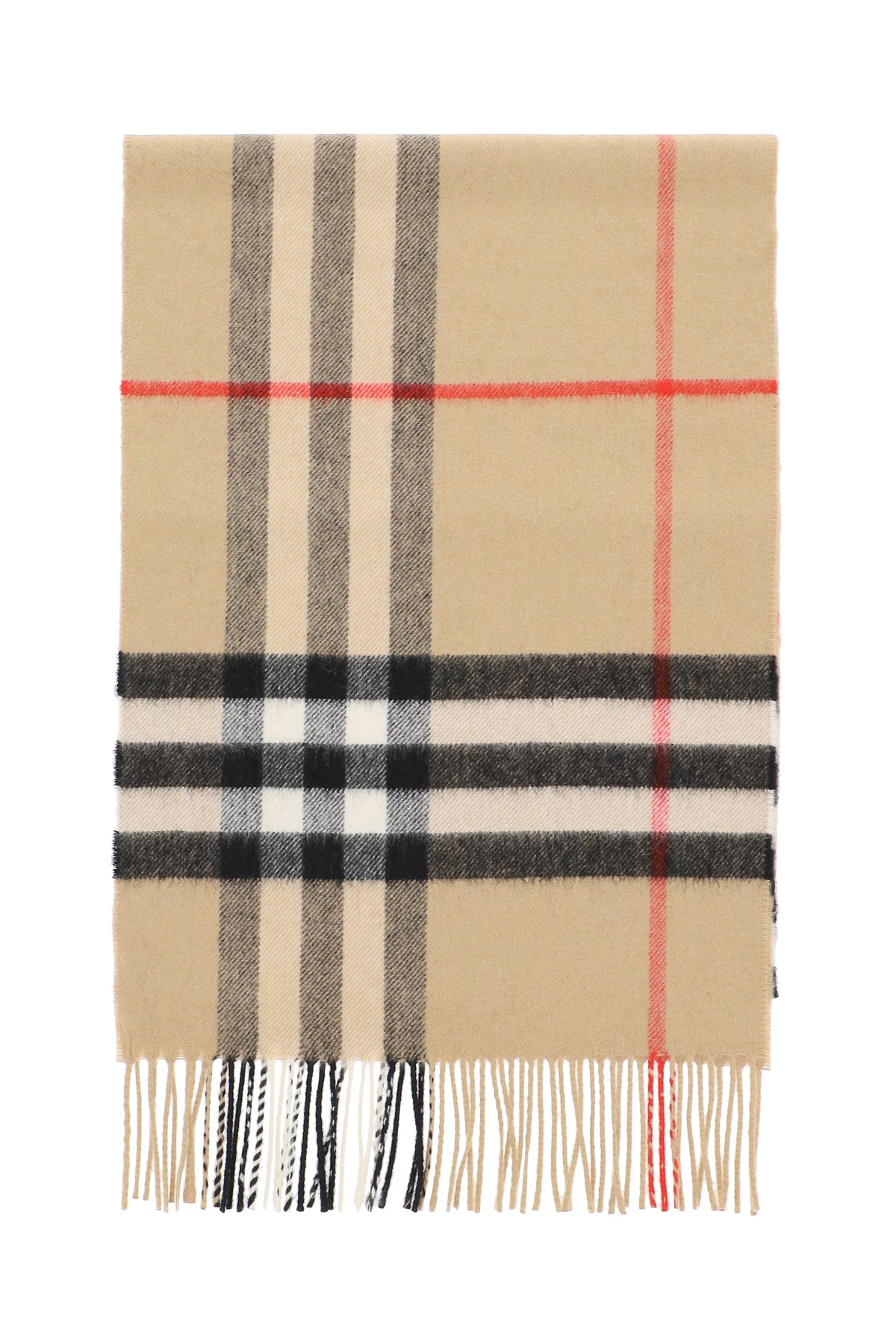 cashmere giant check scarf 8076576 ARCHIVE BEIGE