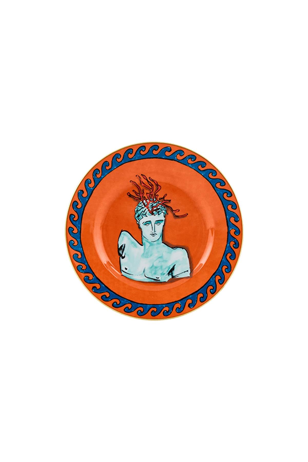 'il viaggio di nettuno' dinner plate 8026672868948 ROCK ORANGE