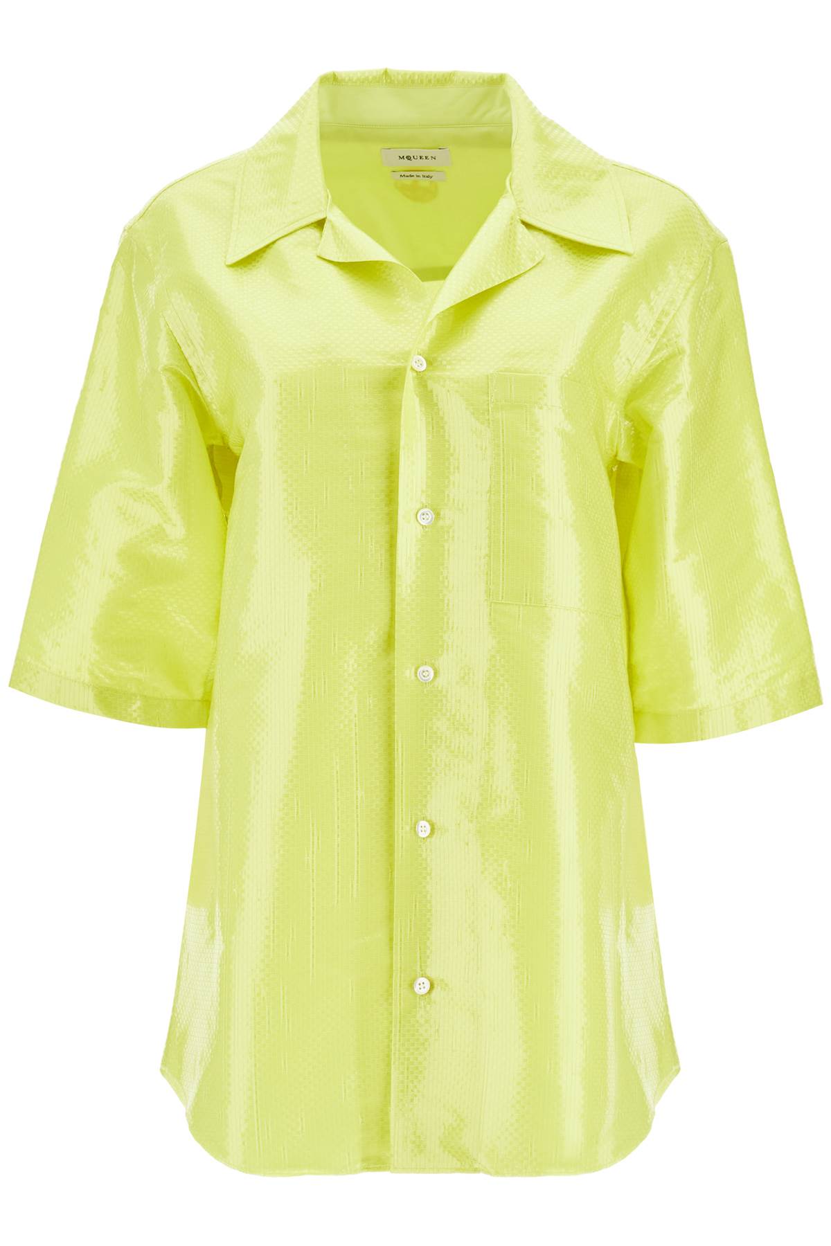 ALEXANDER MCQUEEN short-sleeved canvas tarp shirt. 8 | Italystation.com - Shop Now at italystation.com