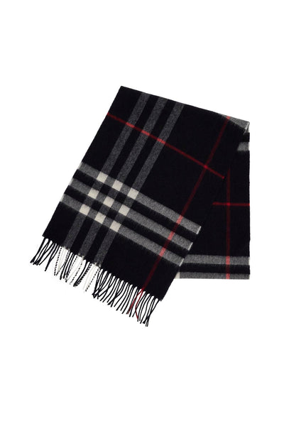 check cashmere scarf 8076582 NAVY