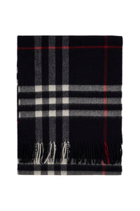check cashmere scarf 8076582 NAVY