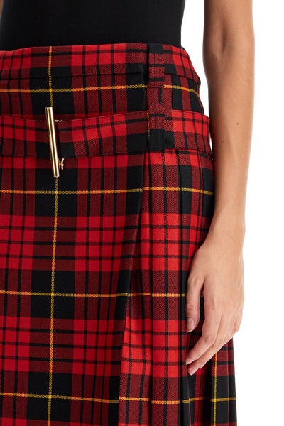 plaid pleated skirt with 807987 QJAEJ RED-BLACK-YELLOW