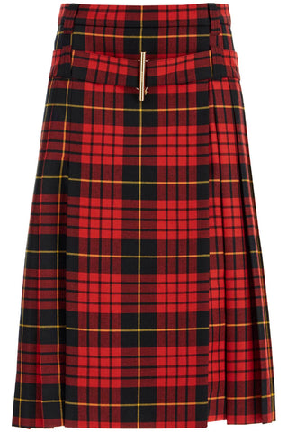 plaid pleated skirt with 807987 QJAEJ RED-BLACK-YELLOW