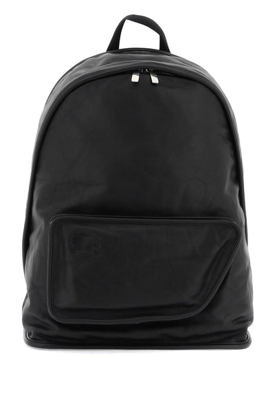 Burberry "crinkled leather shield backpack 8080602 BLACK
