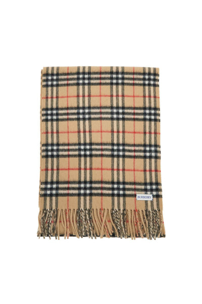 reversible cashmere check scarf 8082480 ARC BEIGE/ ARC BEIGE