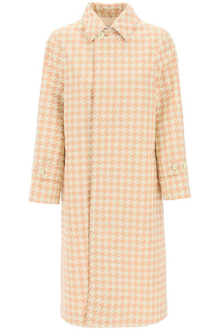 Burberry houndstooth patterned car coat 8083023 SHERBET IP CHECK