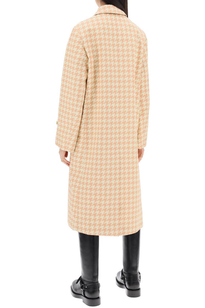Burberry houndstooth patterned car coat 8083023 SHERBET IP CHECK