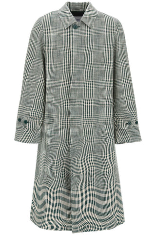 Burberry houndstooth car coat with 8084104 IVY IP PATTERN