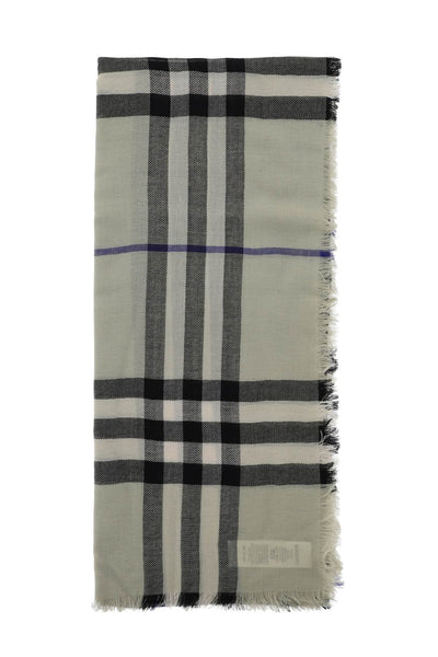 Burberry ered wool stole 8085068 LICHEN