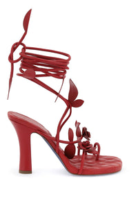 Burberry ivy flora leather sandals with heel. 8085609 SCARLETT