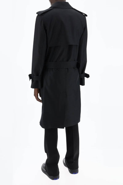 double-breasted silk blend trench coat 8087101 BLACK