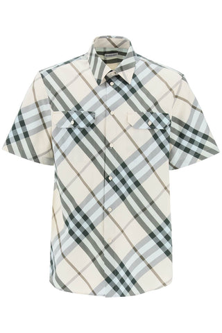 short-sleeved checkered shirt 8087325 ALABASTER IP CHECK