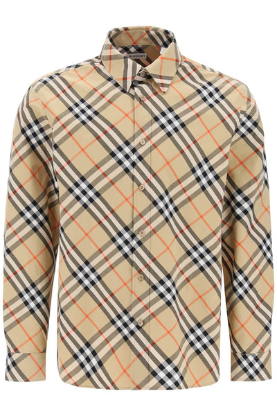 ered cotton long-sleeved shirt 8087634 SAND IP CHECK
