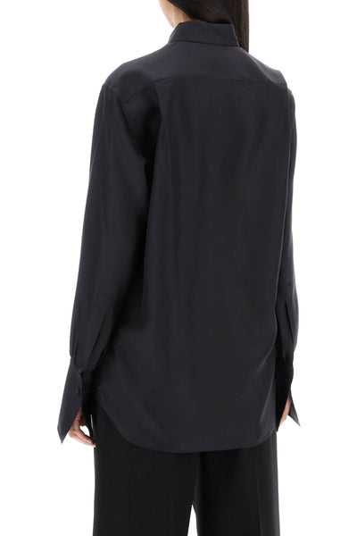 long-sleeved silk shirt 8088946 BLACK