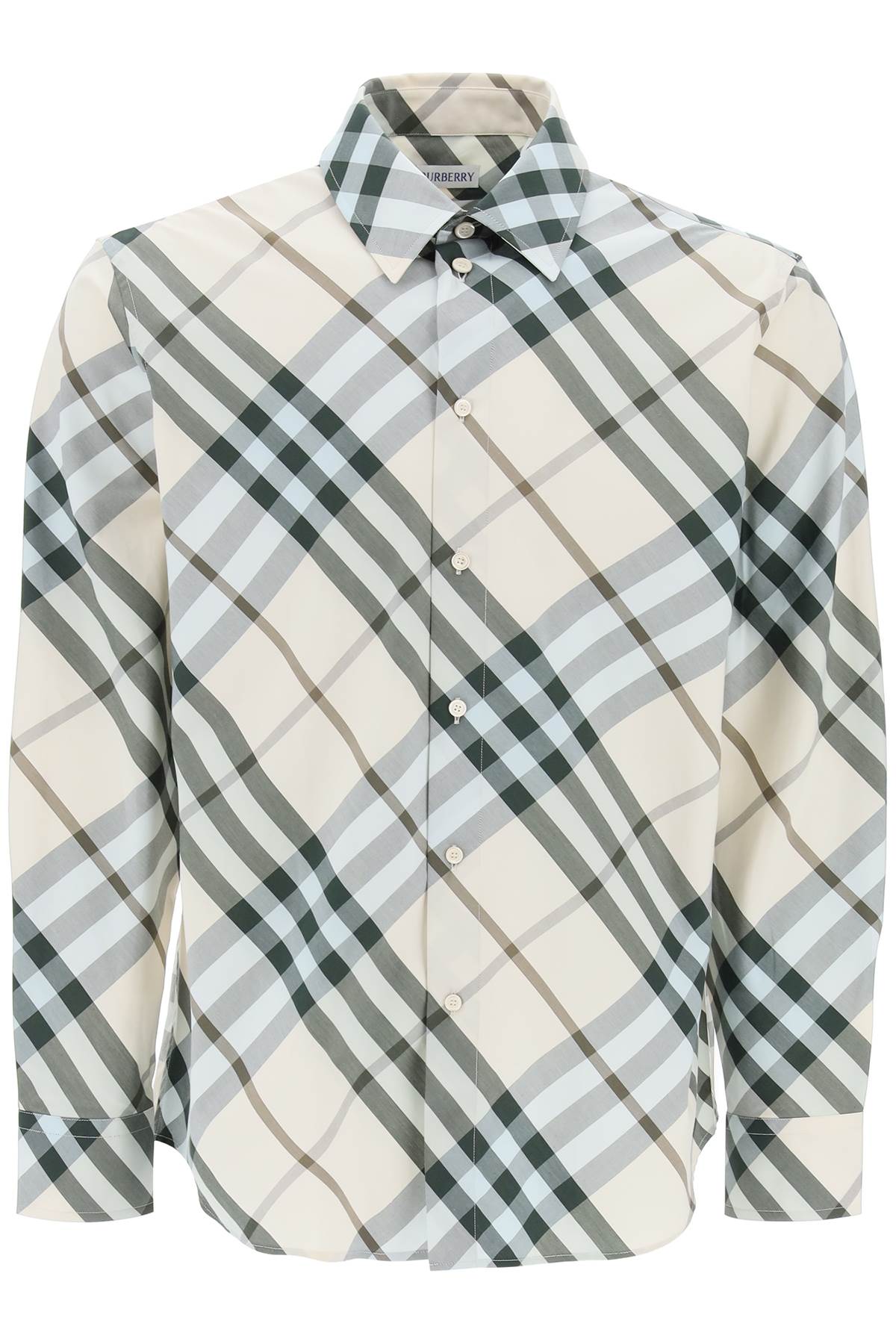 ered cotton long-sleeved shirt 8089465 ALABASTER IP CHECK